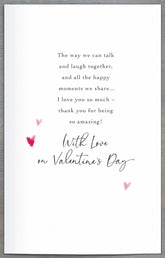 Riverside Couple Walking Valentine Card for Partner