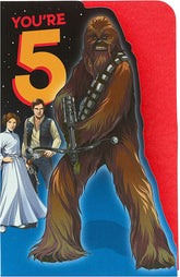 Star Wars 5th Birthday Card Chewbacca