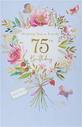 Gold Foil Accents 75th Birthday Card
