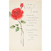 One I Love Valentines Day Card For Him/Her With Envelope - Rose Design