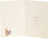 Boofle Birthday Card For Daughter With Envelope - Cute Design And Heart Balloon