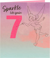 7th Birthday Card for Girl - Disney Princess Tinker Bell