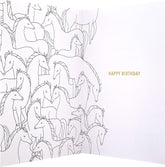 General Birthday Card Contemporary Zebra Design