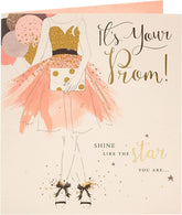 Prom Congratulations Card Glitter Finish