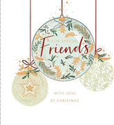 Special Friends Luxury Baubles Embellished Christmas Card