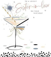 Foil Finish Lovely Sister-in-Law Birthday Card