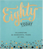 Hallmark 80th Birthday Card 'Wonderful Years Of You