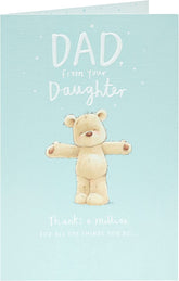 Adorable Teddy Father's Day Card For Dad From Daughter