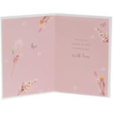 UK Greetings Birthday Card For Her/Female/Friend With Envelope - Floral Hoop Design