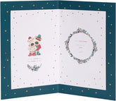 Extra-Special Mum and Dad Christmas Greeting Card – Cute Boofle Embellished Design