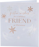 UK Greetings Christmas Card for Him/Her/Friend - Snowflakes Design
