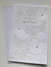Special Couple Die-Cut, Pearls Luxury Anniversary Congratulations