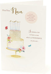 Nan Birthday Card with Nice Verse - Personalised Age: Choose from 40th, 50th, 60th, 70th, 80th, 90th