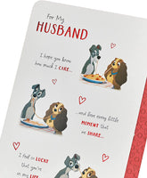 Disney Lady and The Tramp Husband Birthday Card