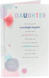 Daughter Birthday Card with Nice Sentimental Verse Luxury Card