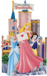 Disney Princess Granddaughter Birthday Card Build Your Own Castle and Includes Stickers!
