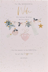 Wife Bauble-Wife Christmas Card