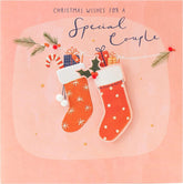 Duo Stockings Design Special Couple Christmas Card