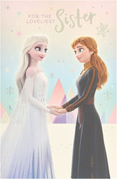 Frozen Magic Loveliest Sister Birthday Card