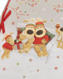 Boofles Sitting on Bench Design For Son and Daughter in Law and Family Christmas Card