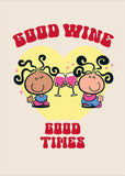 UK Greetings | Open Friendship Card | Cheerful Illustrated Design | With Envelope | Blank Greeting Card | Friend/Her/Him