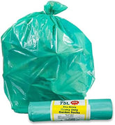 The Green Sack Medium Duty Refuse Sack Cube 737x965mm Clear (Pack 75)
