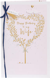 Heart Tree Wife Birthday Card