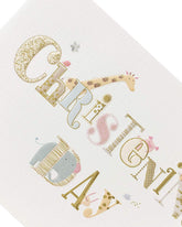 Cute Animals New Baby Christening Card