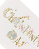 Cute Animals New Baby Christening Card