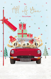 Boofle Family In Car-To All Of You Christmas Card