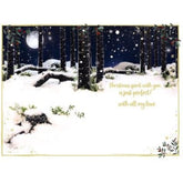 Bears With Heart Candy Cane 3D Holographic One I Love Christmas Card