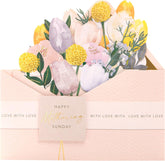 Mother's Day Card With Envelope - Pop-Up Flower Design, 181x181mm