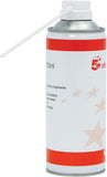 5 Star Air Duster Can 400ml next to a colorful greeting card, showcasing the product's packaging and design.