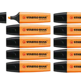 Stabilo Boss Original Highlighters Pack of 8 Rechargeable PTE 2-5 mm Chisel ORANGE