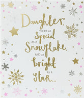 Daughter Christmas Greeting Card Embellished Special Xmas Cards