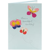 Flower Petal Butterflies Into The Meadow Range Birthday Card