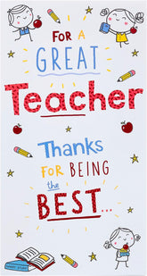 Doodle Design Thank You Teacher Card