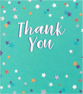 Lovely Design With Stars Braille Thank You Card