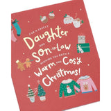 UK Greetings Christmas Card for Daughter & Son-in-Law - Sweet Cosy Design