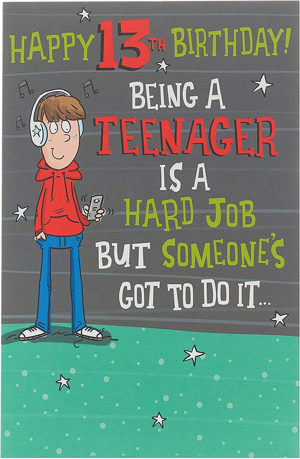 Age 13 Birthday Card Teenage Boy