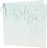 For Wife Sparkling Hearts And Stars Design 25th Anniversary Card