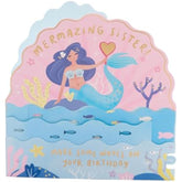 Pop-Up Beautiful Mermaid Sister Birthday Card