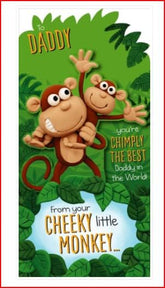 Pop Monkey Daddy Father's Day Card