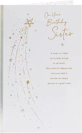 Sister Traditional Design with Sentimental Message Birthday Card