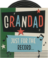 Father's Day Card For Grandad With Envelope - Record Design