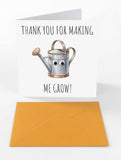 Googly Cards Funny "Thank You for Making Me Grow!" Thank You Card with Googly Eyes and Orange Envelope