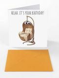 Googly Cards Funny "Relax. It's Your Birthday!" Birthday Card with Googly Eyes and Orange Envelope
