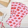 Glick Four Sheets of Pink and Red, Sweet Strawberry Tissue Paper, Sheet 750mm x 500mm Tissue Paper Multi Coloured Tissue Paper for Gift Wrapping, Birthday Tissue Paper
