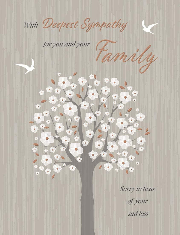 Deepest Sympathy Family Card by BGC, a heartfelt greeting card with a comforting design for expressing condolences.