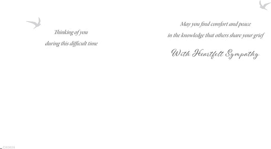 BGC Deepest Sympathy Family Greeting Card with heartfelt message, designed for expressing condolences and sympathy.